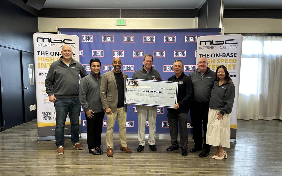 check presentation at USO Kadena